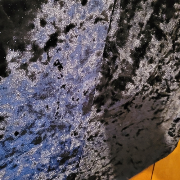 Snap Womens 2X Velvet Aqua Sparkle Mini Dress - Picture 8 of 11